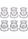 Angju Candlestick Holders Bulk - 6PCS Taper Candle Holders for Table Centerpiece - Thick Glass Candle Holders for Wedding, Party and Festival Decoration