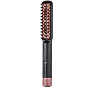 Portable 45W 3D High-Density Ceramic Hair Straightening Brush - Compact Styling for All Hair Types

