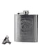 Art Jack Daniels Stainless Steel Hip Flask Grey 19 x 17 x 4.5cm