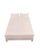 Smart Fitted Bed Sheet Plain Cotton Bed Sheet with 2 Pillow Covers Ivory