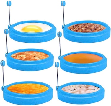 Silicone Egg Ring - Non-Stick Round Pancake Mold for Perfect Fried Eggs
