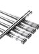 Metal Chopsticks - Reusable Chopsticks set, Stainless Steel Chopsticks Dishwasher-safe, Square Lightweight Chopsticks Easy to Use and Clean