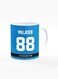 Designer Printed Coffee Mug with Heavy Duty Handle 11oz Ceramic Personalised Gift Mugs Cup [Microwave Safe &amp; Dishwasher Proof ] - Cricket Player - Mujeeb Ur Rahman, Jersey Number - 88