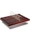 ZOBER Wooden Pants Hanger, 10 Pack - Non Slip Vinyl Coating (Cherry Wood/Brass)
