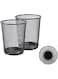Goodwill Tech Recycling Dustbins - Pack of 2 Metal Mesh Dustbins waster Basket for Home, Office - (Black, Large)