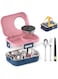 Raafi Stainless Steel Lunch Box for Kid School,Insulated Bento Lunch Box with Tableware &amp; Bag,1100ML 3 Compartment Divided Lunch Containers with Lids,Leakproof   BFA Free   Dishwasher Safe (Pink)