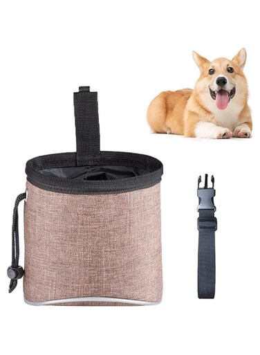 Bolivia's Dog Treat Bag, Dog Treat Training Pouch Built-In Poop Bag Dispenser, Treat Training Bag with with Waist Belt &amp; Shoulder Strap for Treats, Kibbles