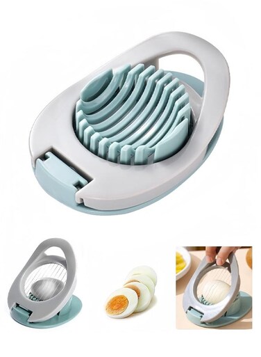 Slicer with Stainless Steel Wire Egg Slicer, Multifunctional Egg Cutter, Heavy Duty Egg Cutter with Sharp Wire for Evenly Slicing Boiled Eggs Ham Banana and Strawberry