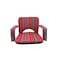 Paradiso Floor Lounge Chair - Sand Proof Polyester Beach &amp; Camping Chair - RED