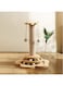 Lomeshow Cat Scratching Post, 4 in 1 Wooden Cat Scratcher Toy, Interactive Cat Feather Toy and 2 Sisal Hanging Balls for Indoor Kittens, Adult Cats Cat Scratching Post Cat Scratcher Kitten Toys