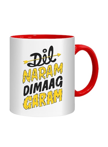 Dil Naram Dimaag Garam Printed Mug Multicolour
