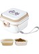 Azonee Collapsible Dog Water Bowl, Portable Travel Bowl for Dogs and Cats, 2-in-1 Pet Food and Water Feeder, Convenient Feeding and Storage Solution, for Traveling, Hiking, Camping (White)