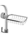 Kitchen Faucet Sponge Holder, Stainless Steel Faucet Rack, Adjustable Sponge Holder for Kitchen &amp; Bathroom, Kitchen Faucet Caddy Organizer for Holding Sponge/Dish Soap/Rag (Sliver)