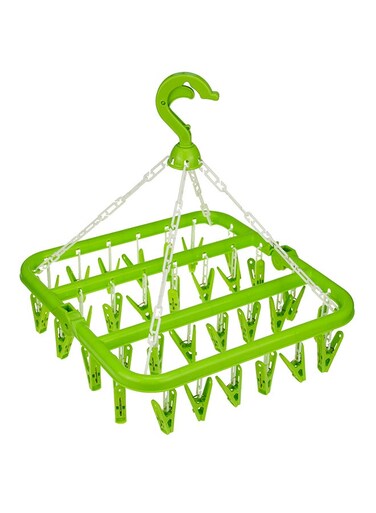 Drying Socks Folding Underwear Rack Hanger Green 24 x 32cm