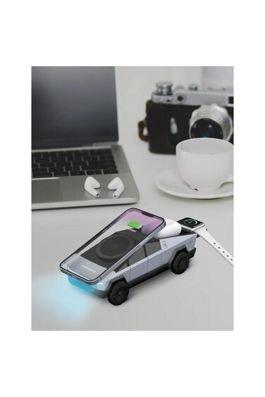 Cyber Dock Wireless Charger with 90&deg; Rotating Stand   Triple Device Charging Station