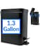 Reli. Small Trash Can with Lid, 1.3 Gallon (5 Liter)   Stainless Steel (Matte Black)   Small Bathroom Trash Can   Step Pedal Garbage Can with Removable Bucket, Kitchen   Rectangular Metal Trash Bin