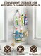 3-Tier Metal Hanging Storage Rack for Kitchen/Bathroom/Shower &acirc;&euro;&ldquo; No Drill, No Tools Installation, Heavy Duty 40lbs Capacity, Rust-Proof Iron Large Capacity Drying Hanging Wall Adhesive Organizer Shelf ,Silver