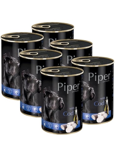 PIPER Wet Dog Food WITH COD 6x400 g