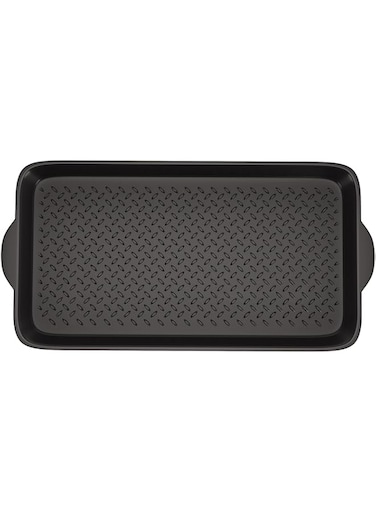 Matace 100 Percent Rubber Boot Tray for Entryway - Water Resistant Shoe Trays- Natural Rubber Mats for Shoes, Boots, Pets - Indoor and Outdoor Use, 27.95"x 15.74", Black