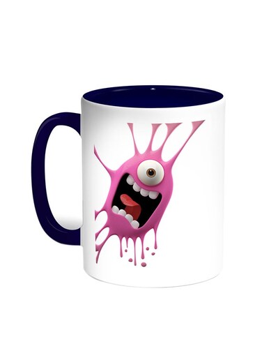 Cartoon Character Printed Coffee Mug Blue/White