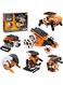 DWILKE 7-in-1 Solar Robot Toys Kit for Kids Aged 8-12, STEM Toys Educational Science Building Kits Powered by The Sun, Orange (Style 1)