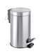Trivex Stainless Steel Pedal Bin, 3 Liter Capacity, Bathroom Pedal Bin, Trash Can With Soft-Close Foot Pedal, Round Shape, Silver
