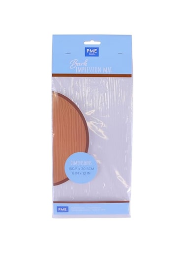 PME IM189 Bark Design Impression Mat, Transparent, 12 X 6-inch