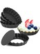 U-HOOME 4 Inch Tart Pans, Nonstick Mini Quiche Pan Removable Bottom Tart Pan Cheesecake Pan Tart Mold Set of 6 (Black)