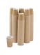 Disposable Ripple Insulated Corrugated Paper Cups without Lid (Brown, Pack of 50,8oz)