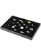 Rings Jewelry Tray Organizer, Black Velvet Ring Earrings Holder Organizer Box Showcase Display Storage Insert for Jewelry Box, Dresser