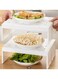 Cabinet Organizer Shelf, Set of 2 Kitchen Counter Shelves, Stackable Fridge Organizer Shelf Plastic Bathroom Storage Rack Seasoning Bottle Organizer Makeup Cosmetics Holder for Home Kitchen Office Space-saving
