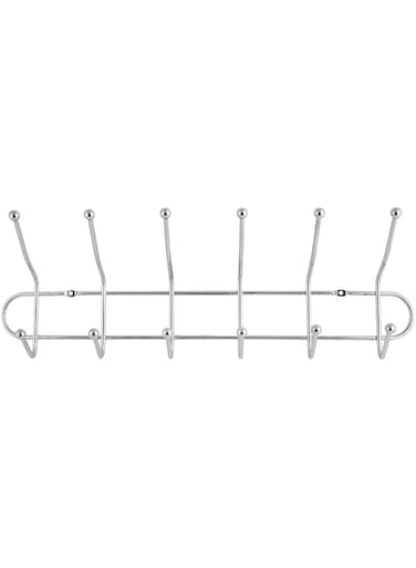 Royalford Rf1426-Mh6 Wall Mount Hook - 6 Metal Hooks   Multi-Functional 6 Hook Rack Organizer For Hanging Coat Clothes Hat Towel Bags Keys   Durable Heavy-Duty Wall-Mounted Hook Rack