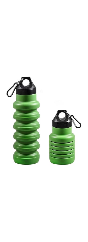 Collapsible Water Bottles - 500ml Foldable Water Bottle, Leakproof Silicone Compressed Water Bottle, Reusable Travel Water Bottle, BPA Free, Portable Water Bottle For Gym, Camping, Hiking, etc, 1Pcs