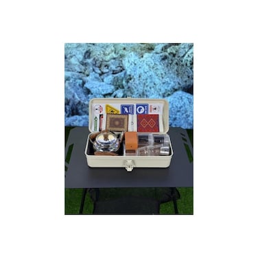 Premium Outdoor Travel Tea Set with Kettle, Burner, Glass Cups, Spice Jars &amp; Arabic Coasters