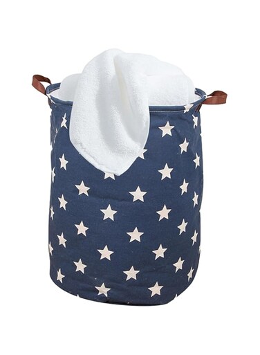 STAYOUNG 75L Laundry Basket - Children's Storage Basket, Large Capacity Cloth Basket For Bathroom, Laundry Room, Clothes, Toys Or Snacks (Blue Stars)