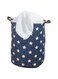 STAYOUNG 75L Laundry Basket - Children's Storage Basket, Large Capacity Cloth Basket For Bathroom, Laundry Room, Clothes, Toys Or Snacks (Blue Stars)