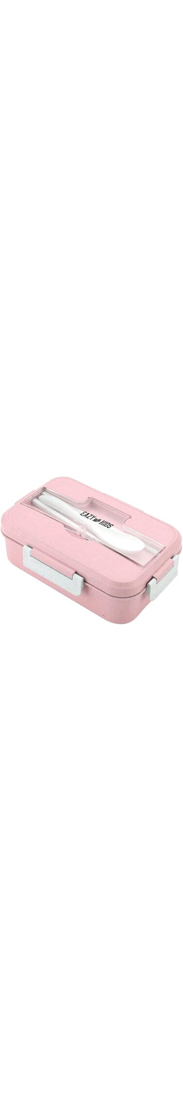 Eazy Kids Wheat Straw Leakproof Eco Bento Lunch Box - Pink (1000ml)