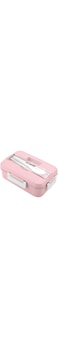 Eazy Kids Wheat Straw Leakproof Eco Bento Lunch Box - Pink (1000ml)