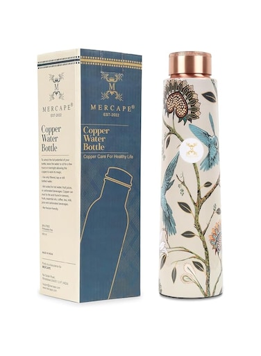 MERCAPE&reg; - 100% Pure Copper Water Bottle   Leak Proof, Durable &amp; Rust Proof   Non-Toxic &amp; BPA Free Bottles   Eco Friendly Water Bottle (950 ml) (Pack of 1)