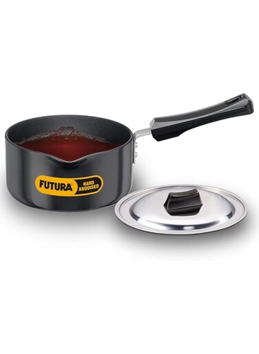 Hawkins Futura Hard Anodised Saucepan 1.5L, 16 cm, 3.25 mm with SS Lid