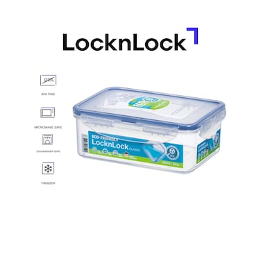LocknLock 850ml Rectangular Airtight Food Container - BPA-Free, Microwave, Freezer, and Dishwasher Safe