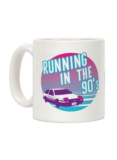 In The 90's Printed Coffee Mug White
