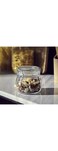 Home Box Atlanta Glass Canister With Metal Clip, Clear
