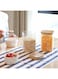 Mash 2-Piece Kitchen Food Storage Square Glass Canister Jar With Airtight Bamboo Lid For Cereals, Pasta, Tea, Coffee, Snacks, And Spices - 1200 ML Transparent