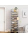 10-Tier Vertical Shoe Rack Organizer, Space-Saving Adjustable Storage for Entryway, Closet, and Living Room, Holds 20-25 Pairs for Entryway to Increase The Use of Space(Black)