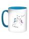 Love Birds Printed Coffee Mug Blue/White 11ounce