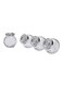 Of Spices, Glass, Aluminum, 4 Pieces Clear 8cm