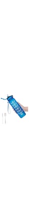 KASTWAVE Leak-Proof Drinking Water Bottle, With Time Stamp, Straw And Cleaning Brush, Bpa-Free, Reusable, Suitable for Fitness And Outdoor Enthusiasts