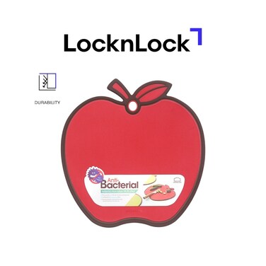 LocknLock Apple-Shaped Anti-Bacterial Cutting Board &ndash; Durable, Hygienic &amp; Dishwasher Safe