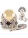 Zunea No Pull Small Dog Harness and Lead Set Adjustable Reflective Step-in Chihuahua Vest Harnesses Mesh Padded Plaid Escape Proof Puppy Jacket for Boy Girl Pet Dogs Cats Khaki XS